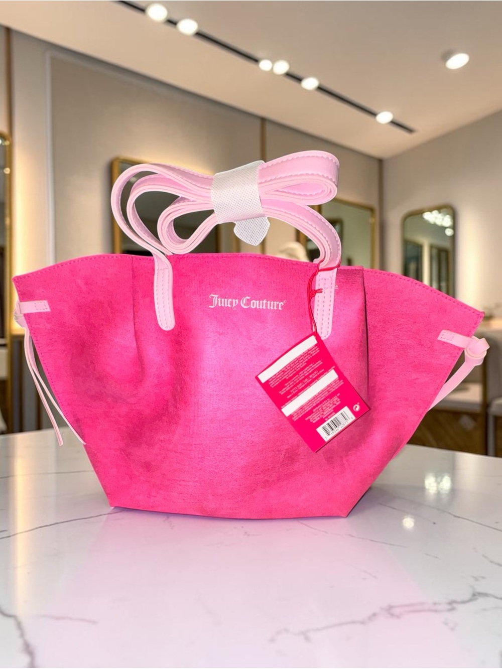 Juicy Couture Pink Velour Tote Bag - Pink BNIB